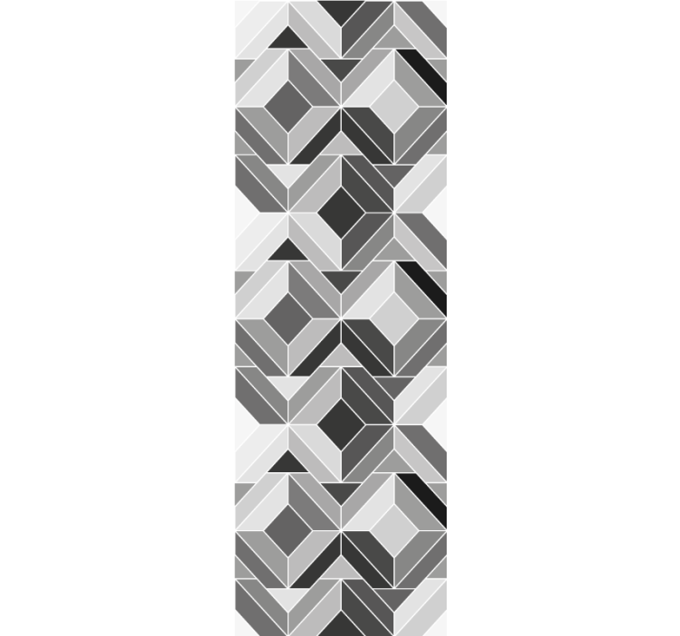 Shapes wallpaper in cubic grey design - TenStickers
