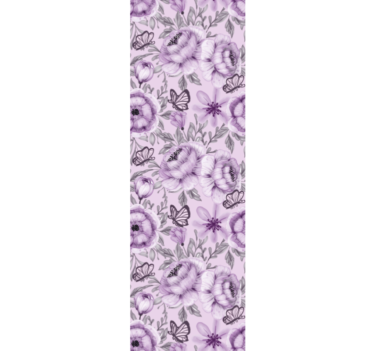 Floral Butterflies Arrangement flower wallpaper - TenStickers