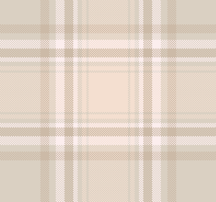 "Burberry" pattern living room wallpaper - TenStickers