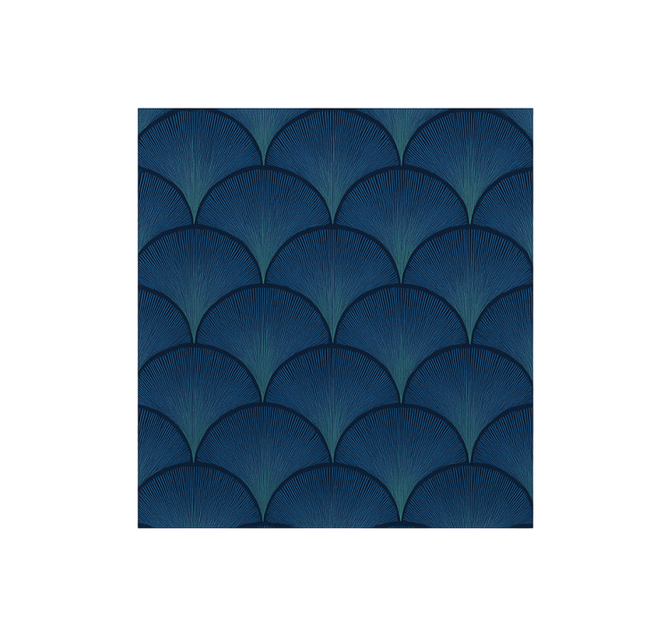 1920's Art Déco blue fans vintage wallpaper - TenStickers