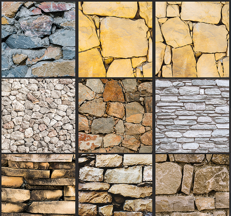 Puzzle with stones Textured Wallpaper - TenStickers