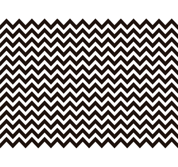 Vertical line wallpaper in black and white zigzag - TenStickers