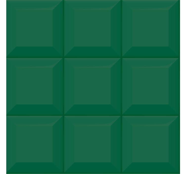Geometric wallpaper 3d green squares design - TenStickers