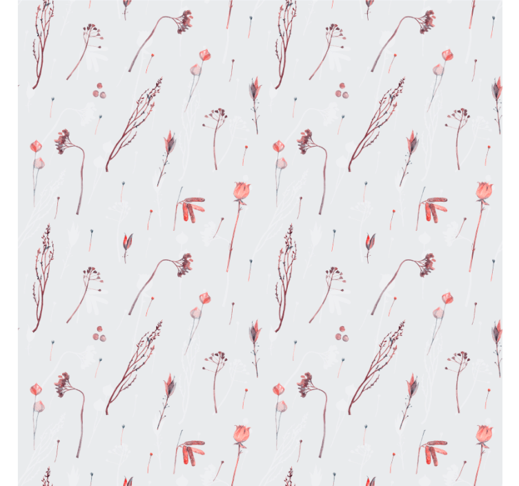 Nature wallpaper with delicate floral design - TenStickers