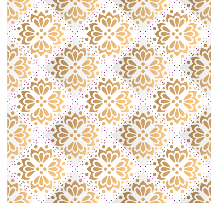 Living room wallpaper golden mandalas - TenStickers