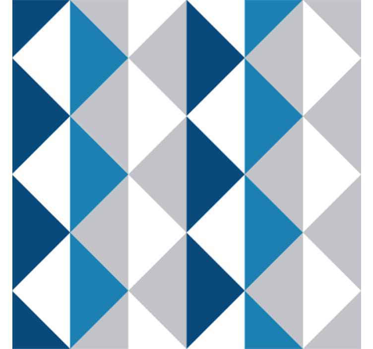 Triangle wallpaper in classic blue pattern - TenStickers