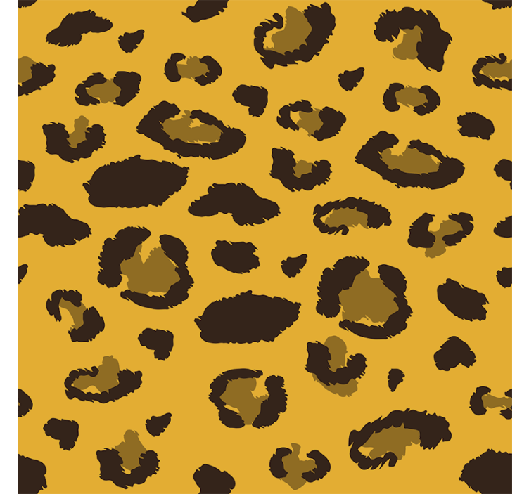 Living room wallpaper leopard animal print - TenStickers
