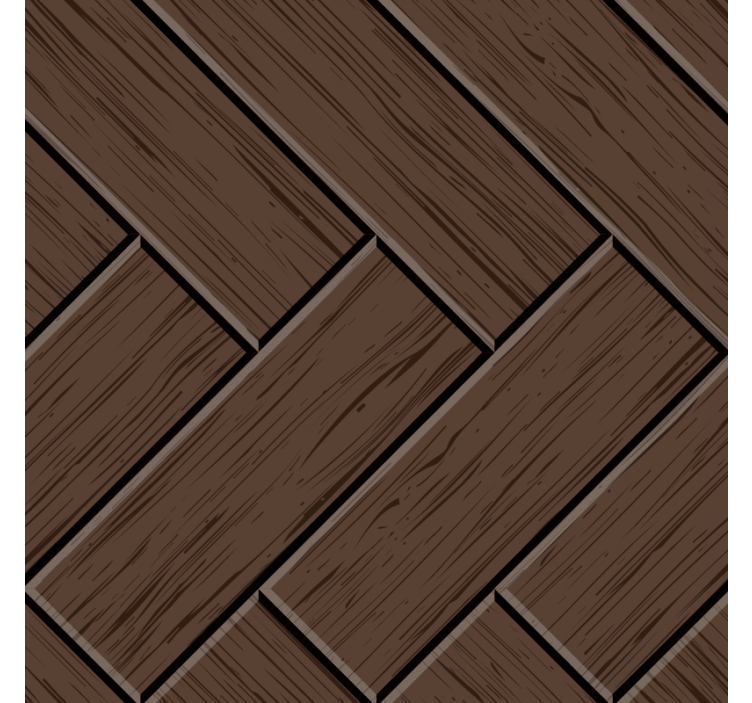 Ornamental wallpaper zig zag wood plank floor sticker - TenStickers