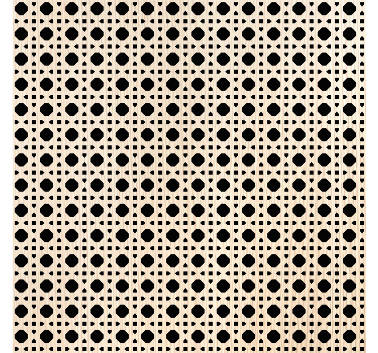 Living room wallpaper in light brown caning - TenStickers