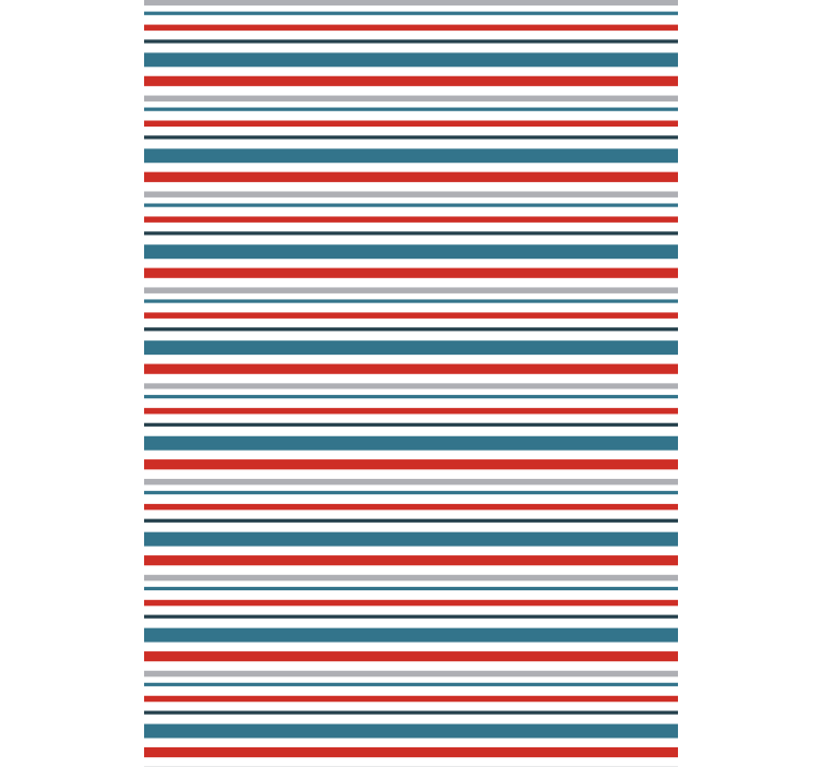 Ornamental wallpaper in marine retro striped design - TenStickers