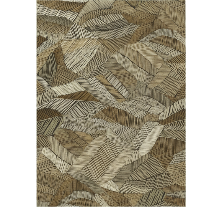 Living room wallpaper abstract geometric earthtones - TenStickers