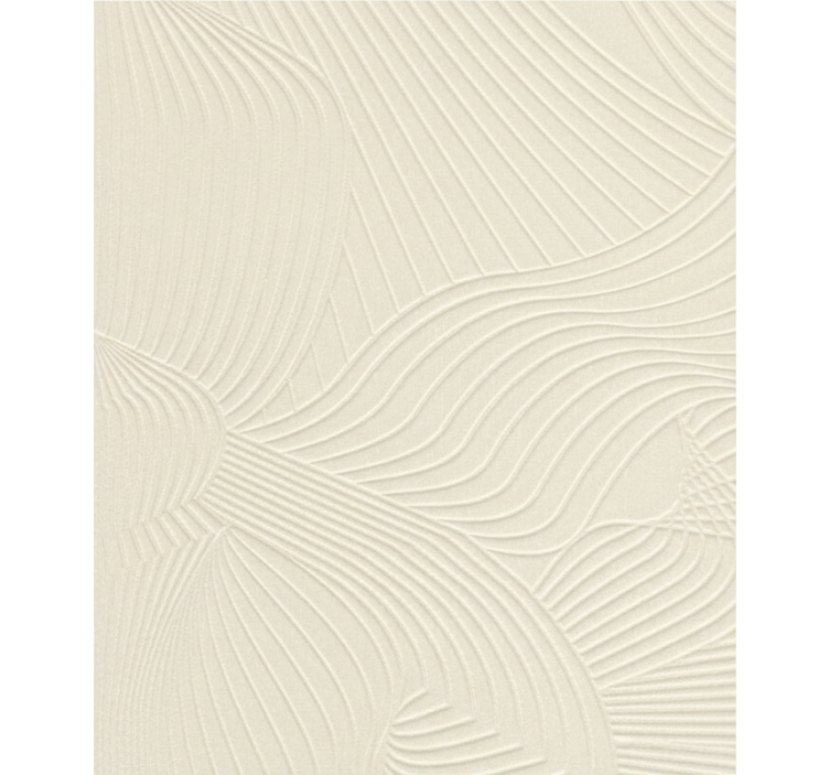 Living room wallpaper cream wavy texture - TenStickers