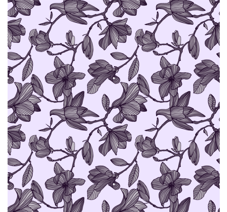 Bedroom wallpaper cute magnolia design - TenStickers