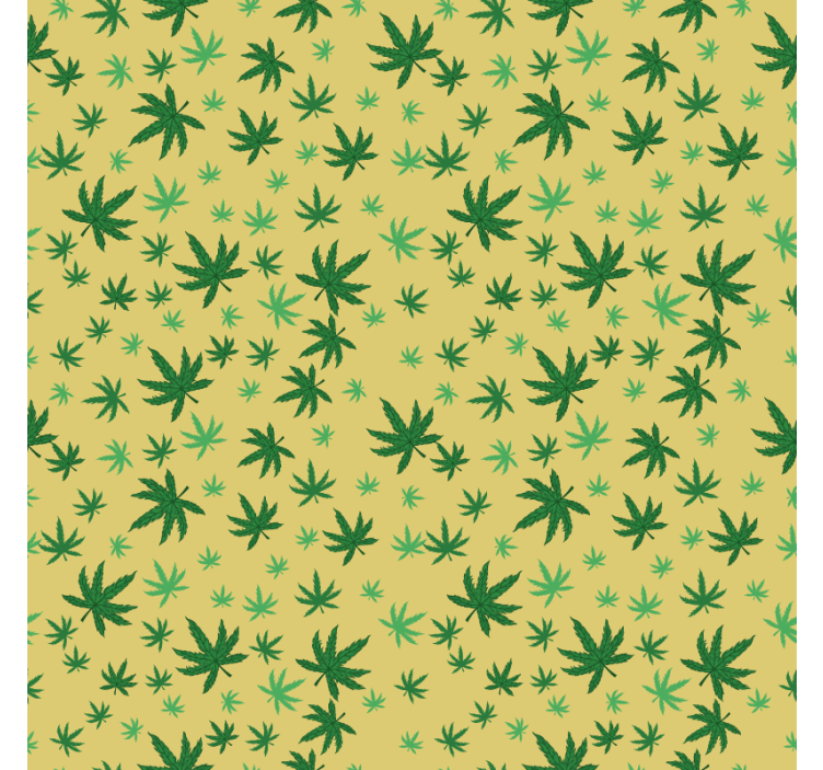 Bedroom wallpaper seamless cannabis design - TenStickers