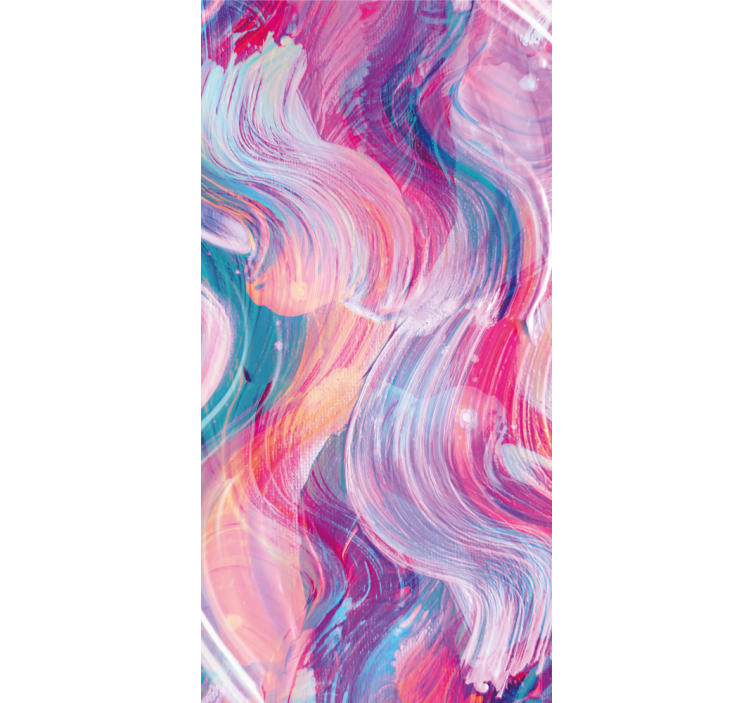 Ornamental wallpaper colorful oil paint strokes - TenStickers