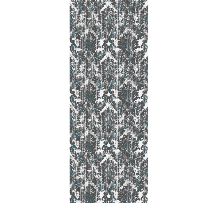 Ornamental wallpaper in old grey tones pattern - TenStickers