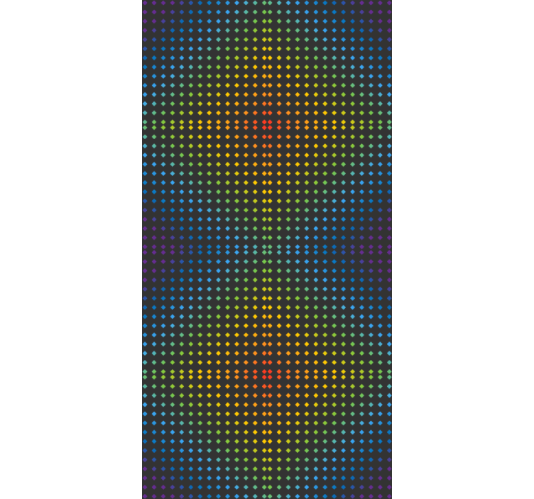Ornamental wallpaper rainbow mosaic color design - TenStickers