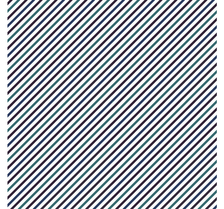 Ornamental wallpaper in blue diagonal stripes - TenStickers