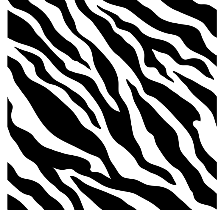Ornamental wallpaper zebra stripe design - TenStickers