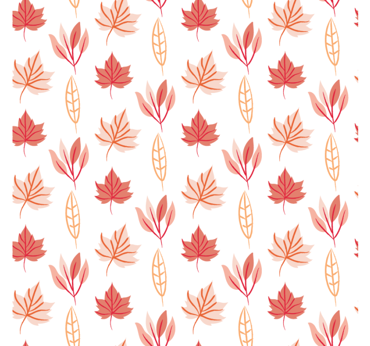 Ornamental wallpaper leaf motif design - TenStickers