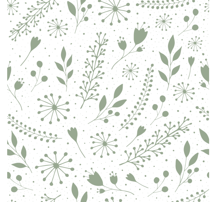 Living room wallpaper sweet green leaves design - TenStickers