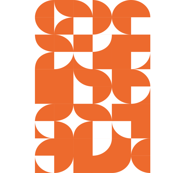 Texture pattern wallpaper in orange circle design - TenStickers