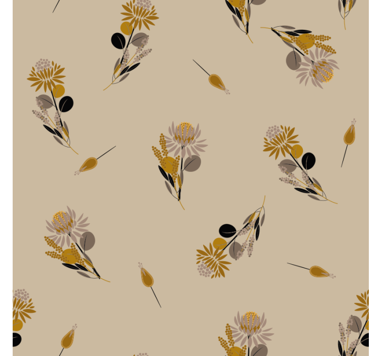 Vintage flowers texture pattern wallpaper - TenStickers
