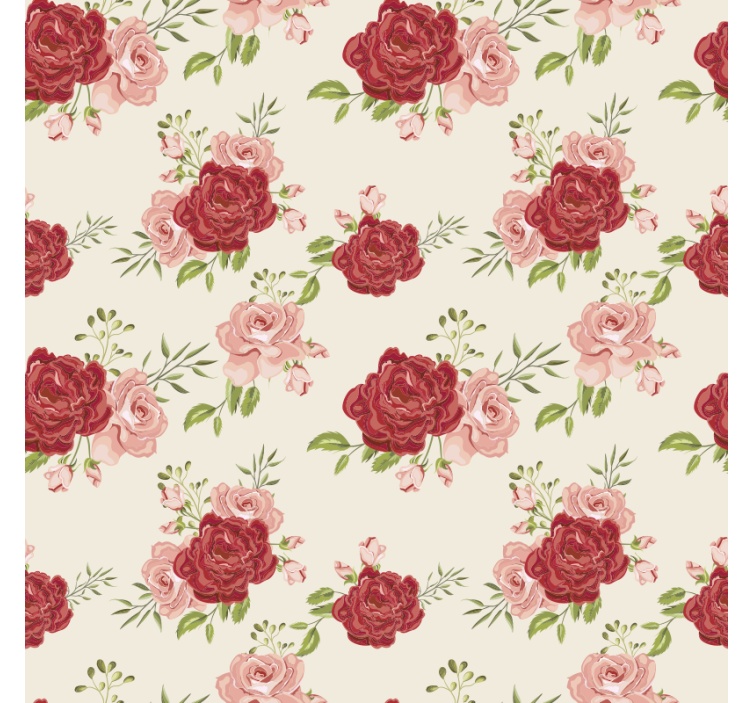 Flower wallpaper graceful roses design - TenStickers