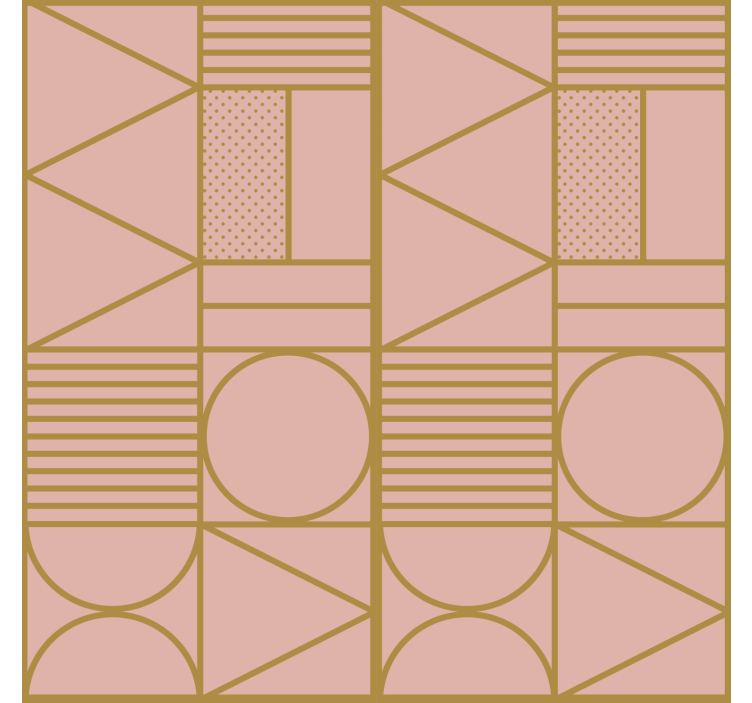 Texture pattern wallpaper in gold and pink blocks - TenStickers