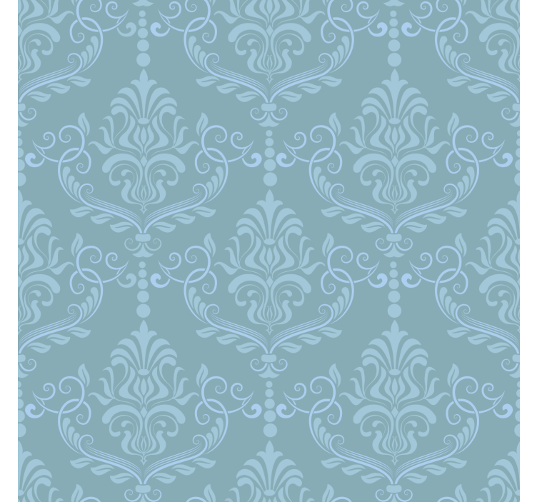Bedroom wallpaper in blue elegant baroque - TenStickers