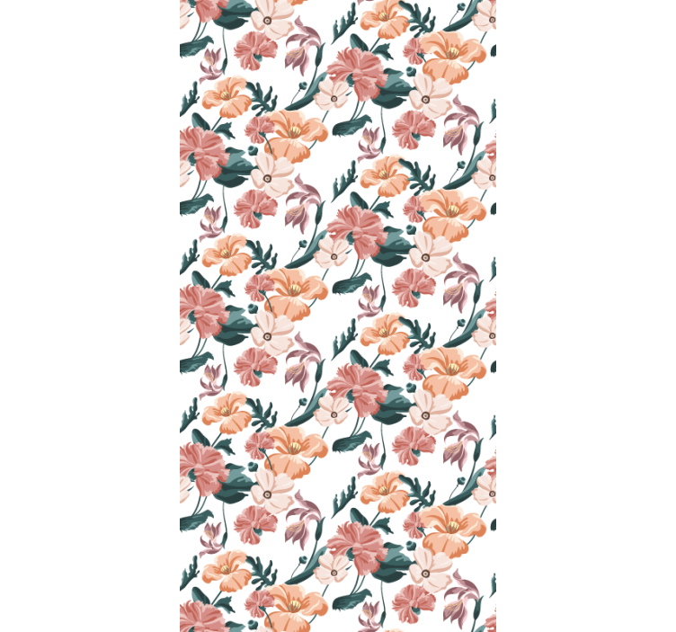 Bedroom wallpaper beautiful pastel floral pattern - TenStickers