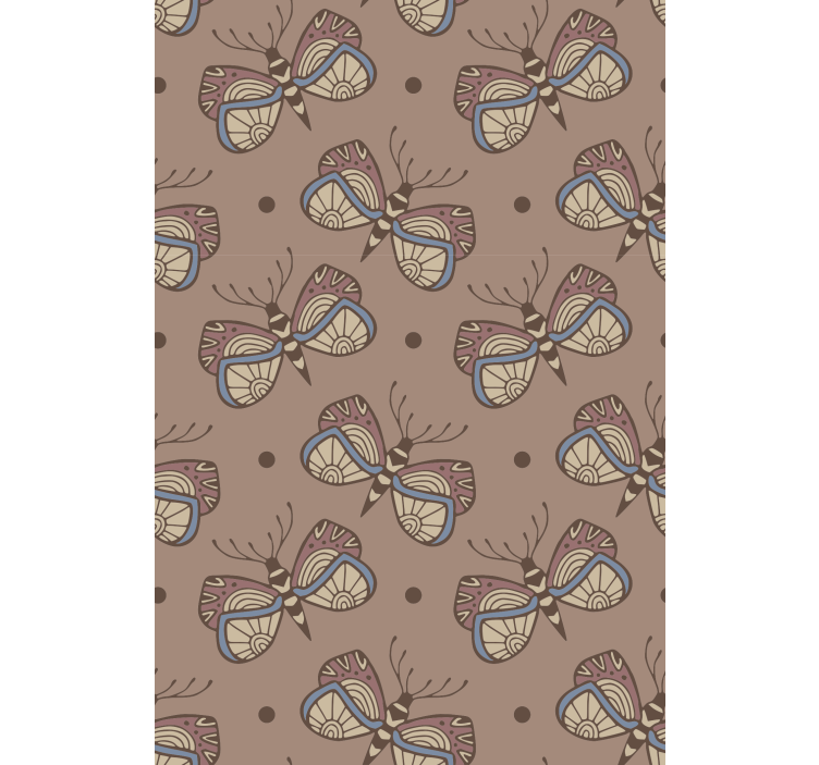 Bedroom wallpaper inspirational vintage butterfly win - TenStickers