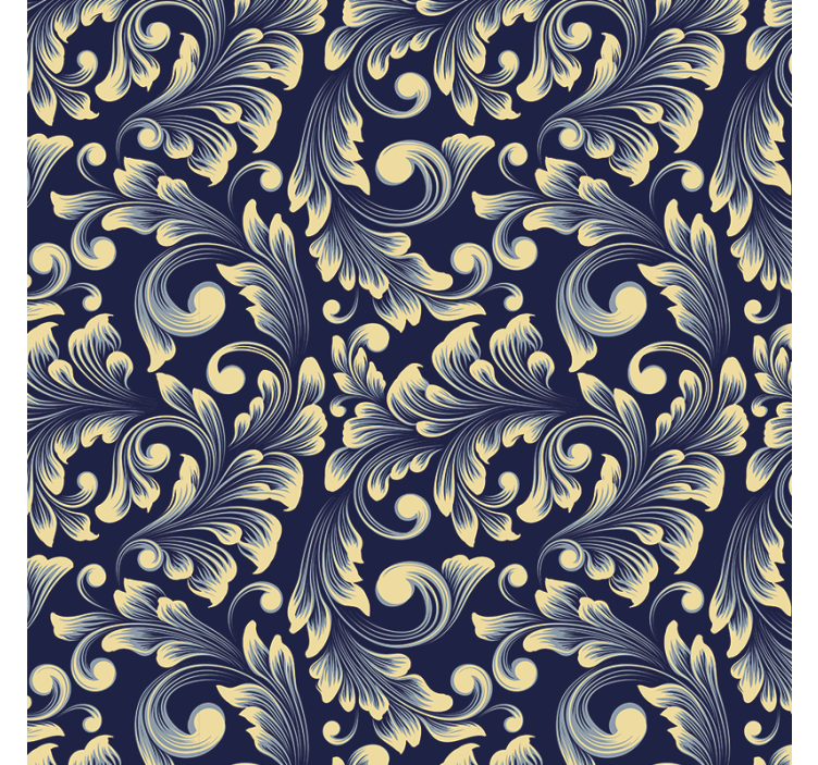 Bedroom wallpaper with gilded botanical design - TenStickers