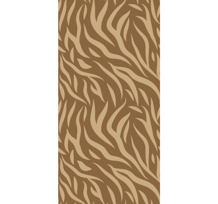 Texture pattern wallpaper in brown and beige tiger skin - TenStickers