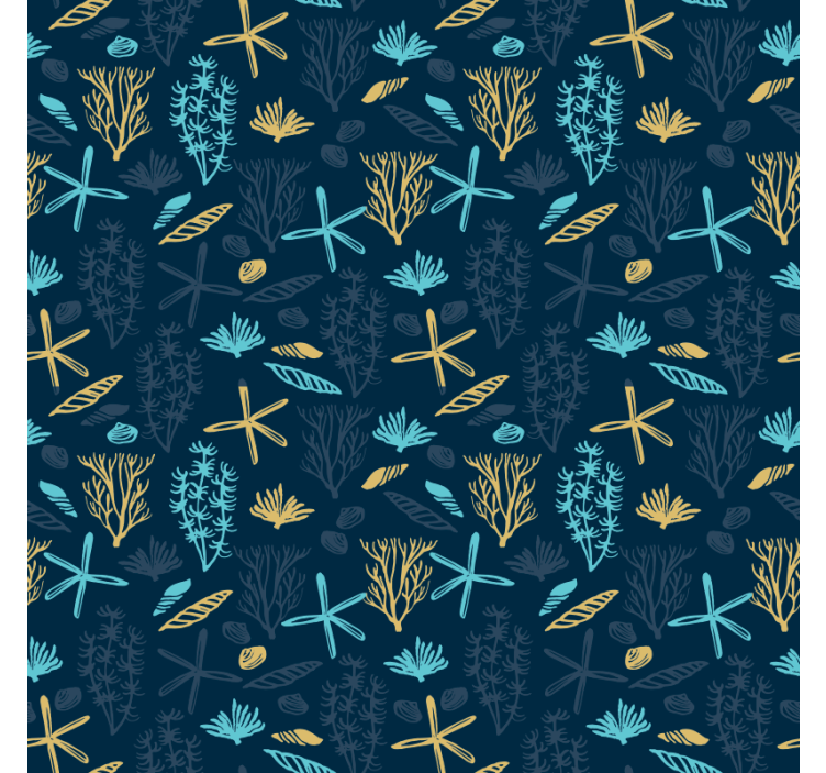 Bedroom wallpaper with coral-inspired design - TenStickers