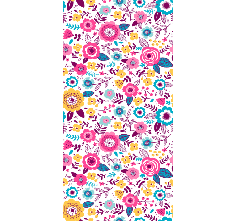 Vibrant botanical bedroom wallpaper - TenStickers