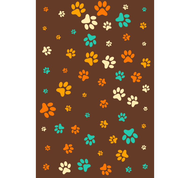 Animal wallpaper dog paw prints - TenStickers
