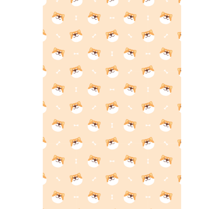 Animal wallpaper cute dog face illustration - TenStickers