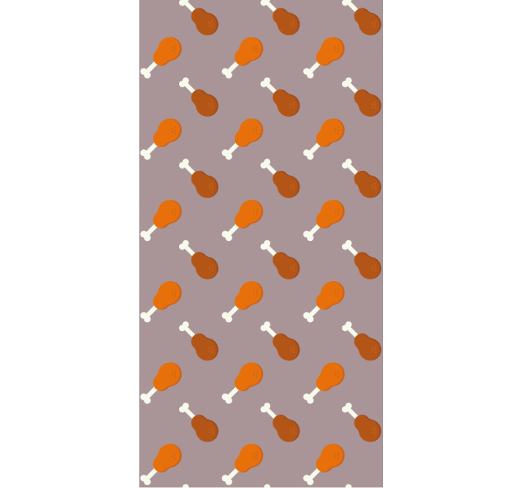 Animal wallpaper chicken leg seamless pattern - TenStickers