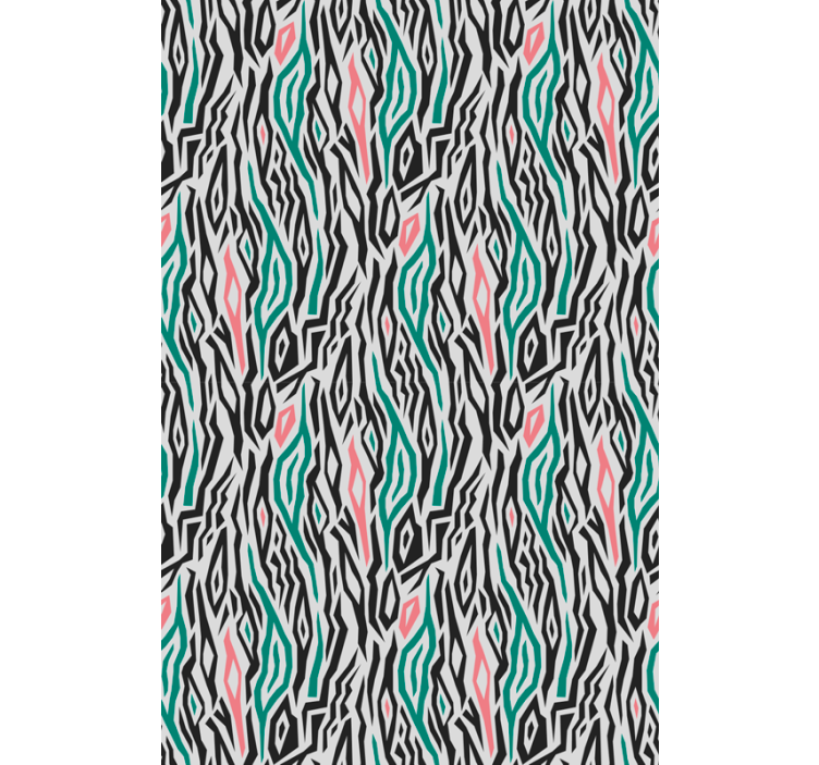 Animal wallpaper blue and pink zebra - TenStickers