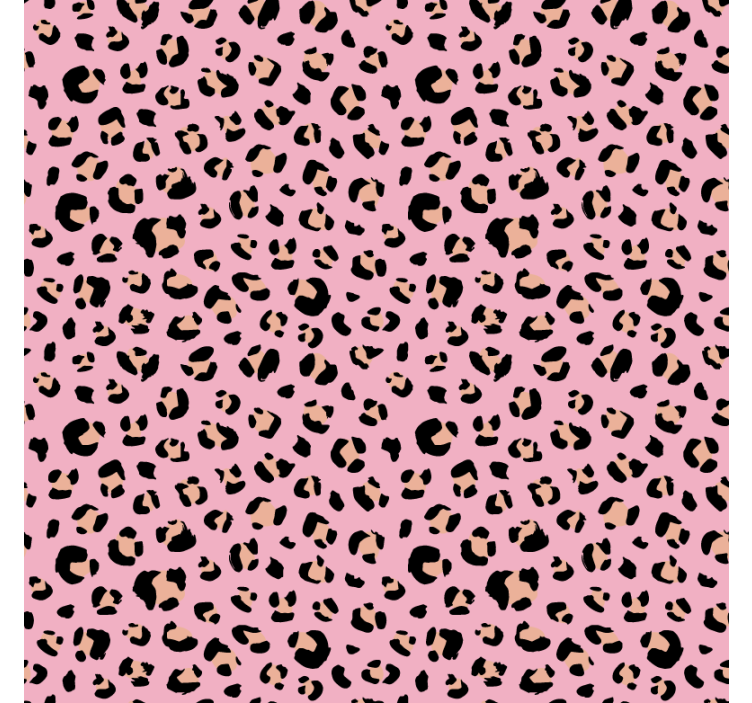 Animal wallpaper black and pink leopard pattern - TenStickers