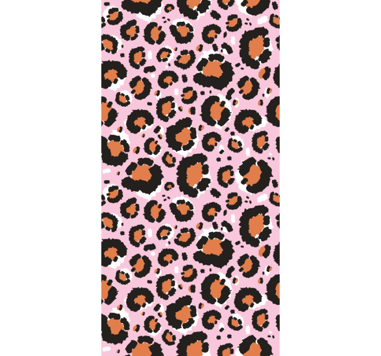 Animal wallpaper with pink leopard design - TenStickers
