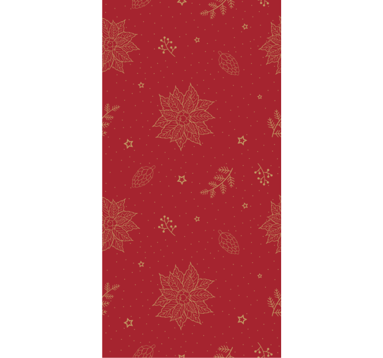 Christmas wallpaper vintage floral design - TenStickers