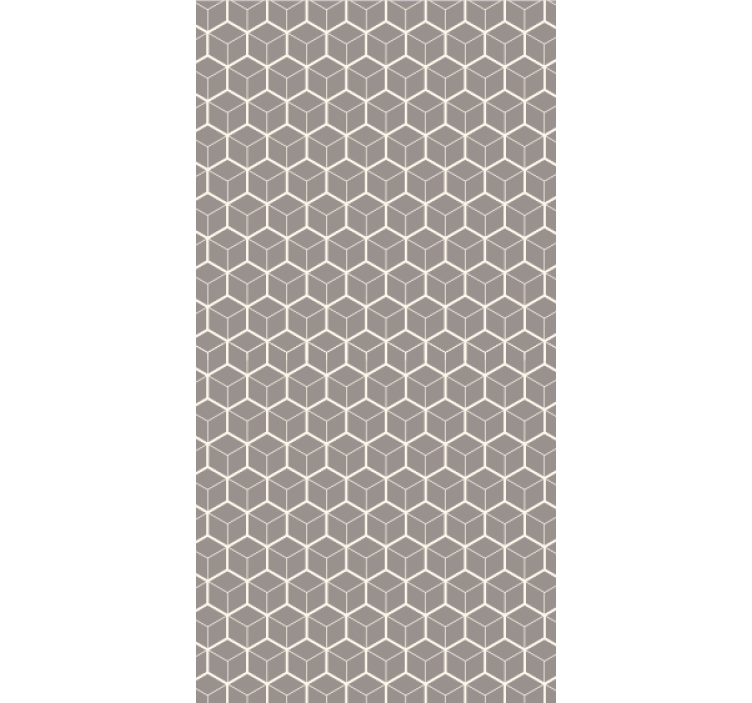 Office wallpaper gray and white hexagon pattern - TenStickers