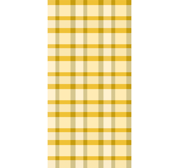 Hallway wallpaper in yellow and white squares - TenStickers