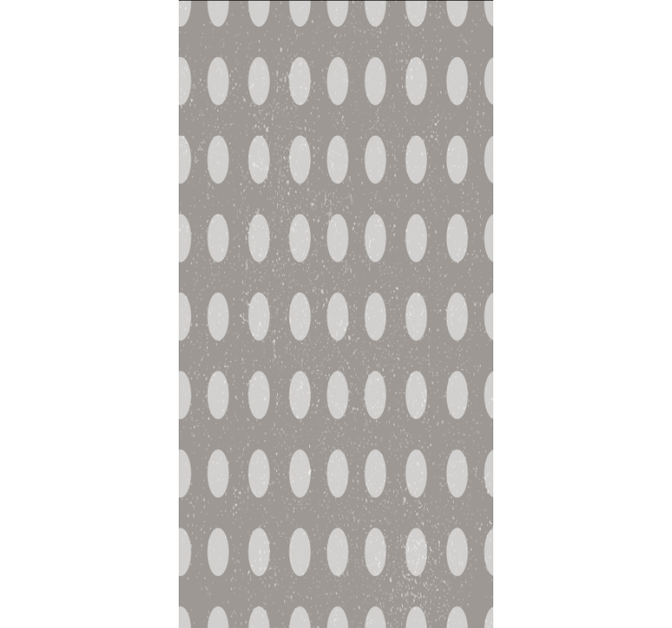 Dining room wallpaper geometric gray circle pattern - TenStickers
