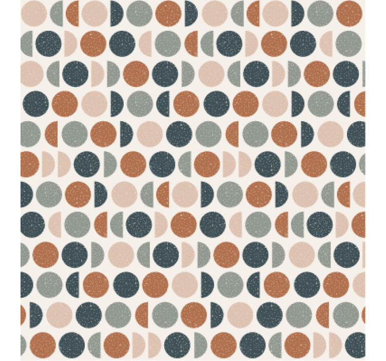 Geometric wallpaper retro dots design - TenStickers