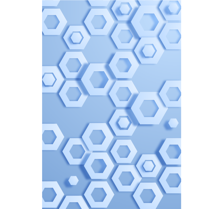 Geometric wallpaper hexagonal blue pattern - TenStickers