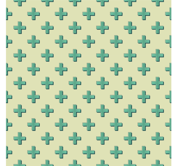 Geometric wallpaper mint plus shapes - TenStickers