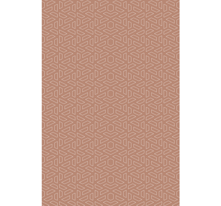 Geometric wallpaper in stylish brown tones - TenStickers